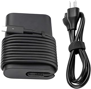 65W USB Type C AC Charger for Dell LA65NM170, 2YKOF, 02YKOF, Dell XPS 12 9250, Dell Latitude 12 7275, Dell Latitude 3380 3390 7368 7370 7389 7390 2-in-1 E7370 Laptop Power Supply Adapter Cord