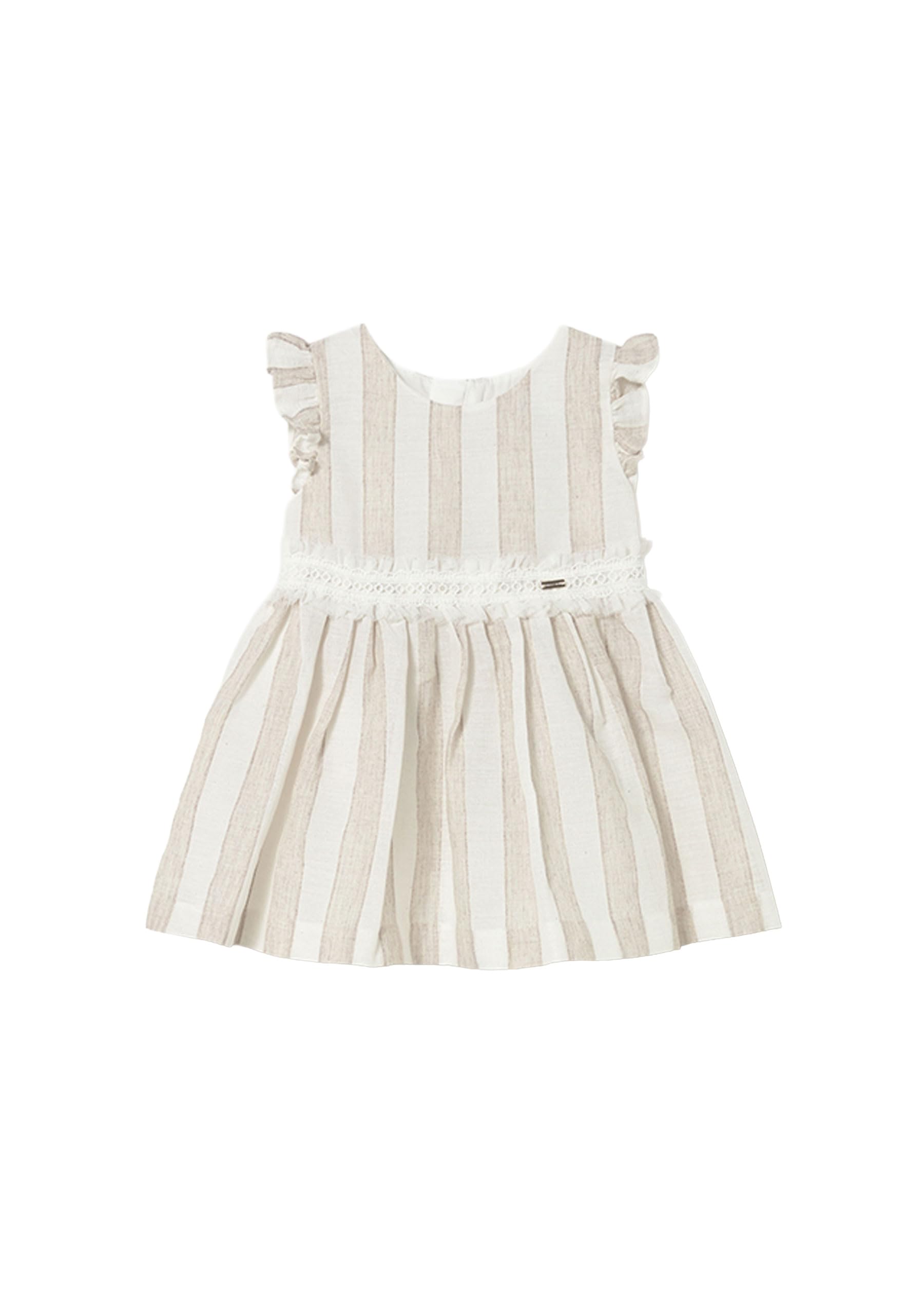 Mayoral Vestido Rayas fajin para bebé niña Avellana