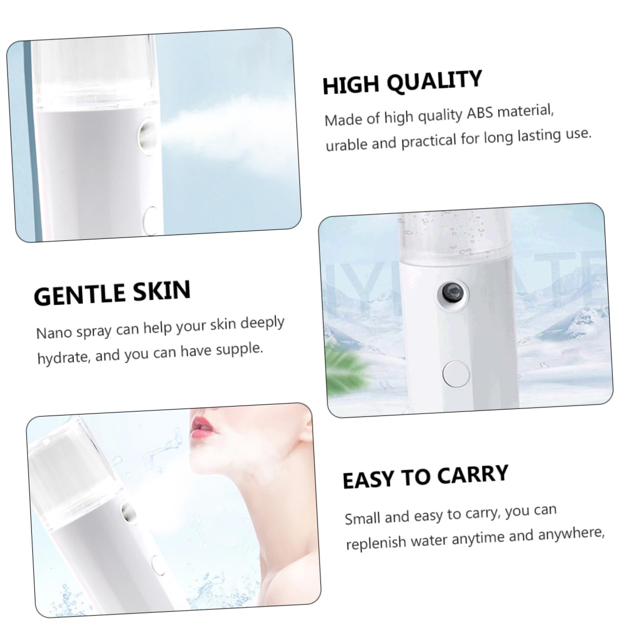 CALLARON Thermal Water Spray Alternative Moisturizing Face Mist Nano Facial Mister