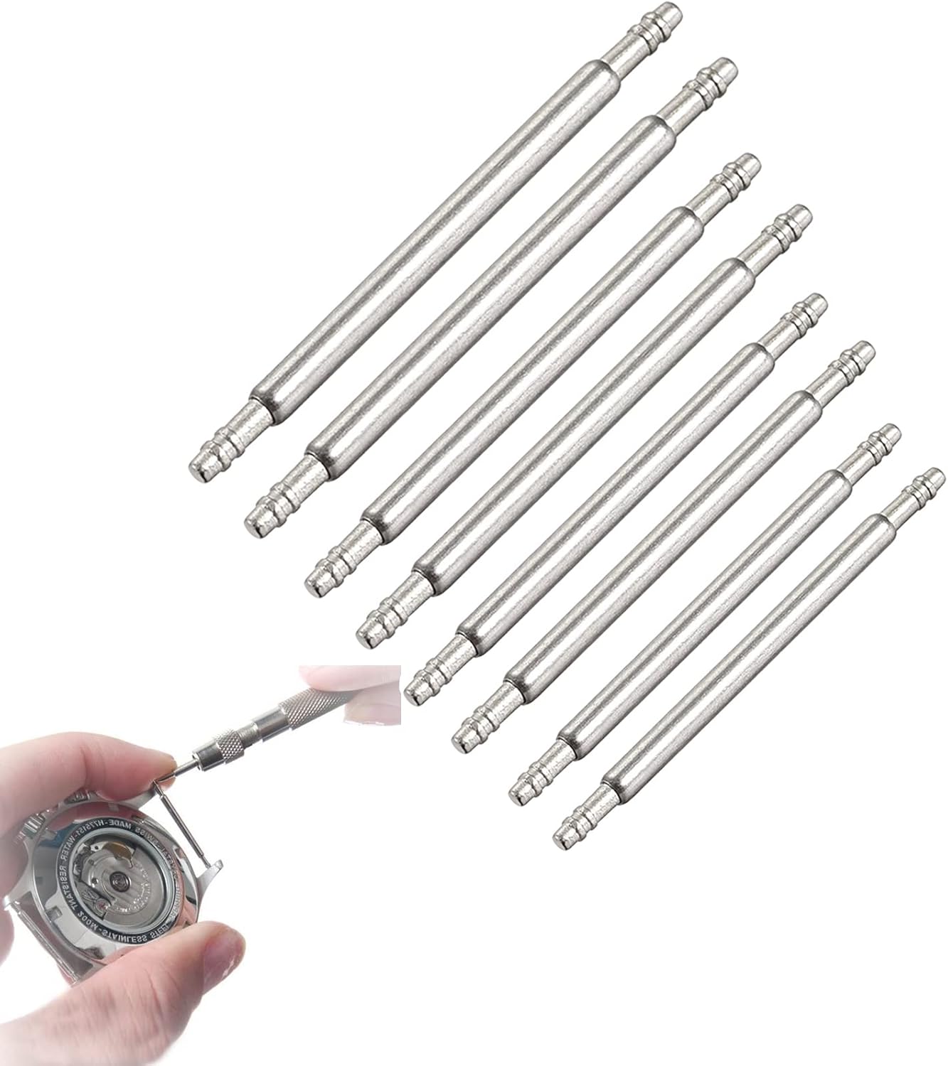 watch strap pins double flanged replacemant bar watch strap spring bars