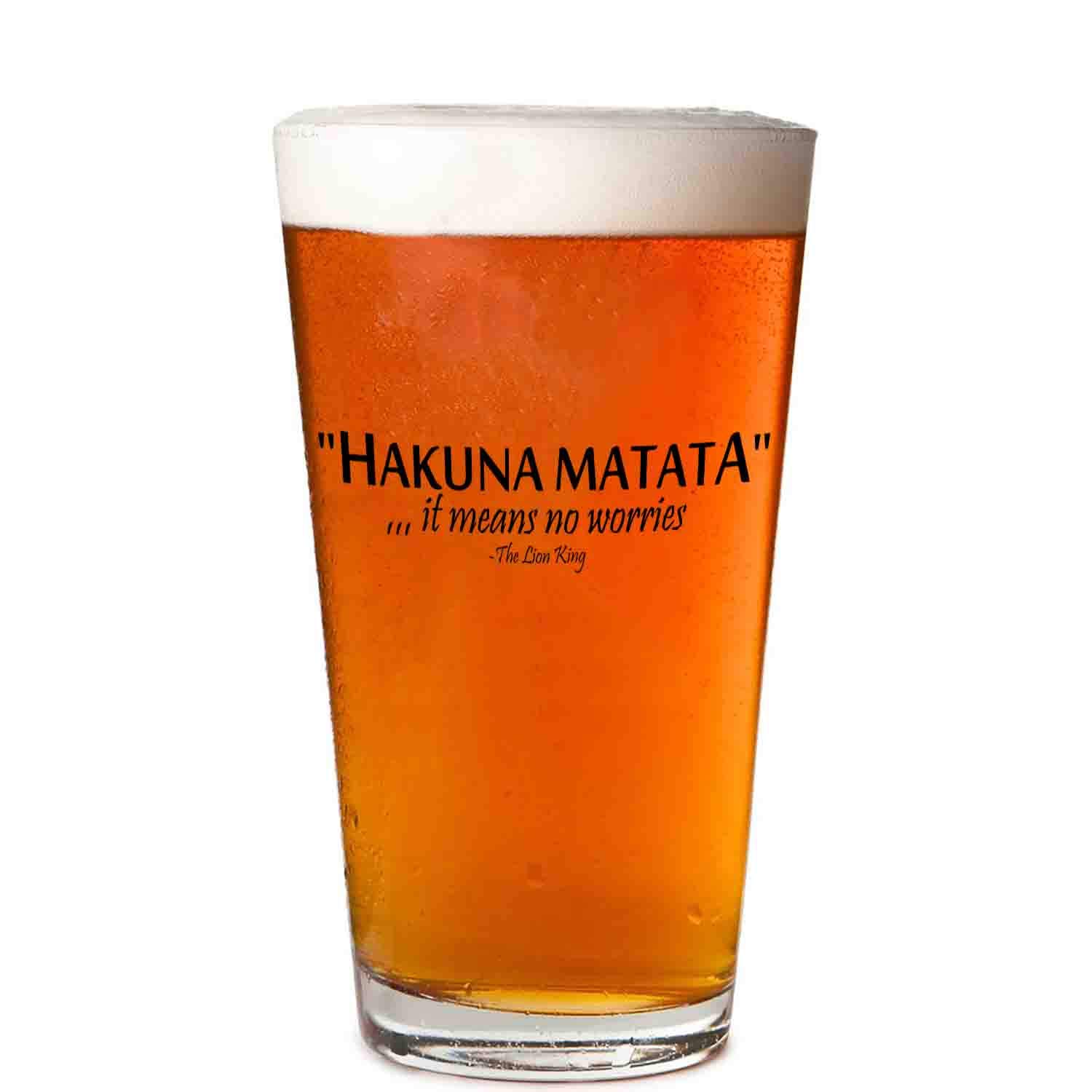 Buy Clear Drinking GlassesAll Purpose Drinking TumblersHakuna Matata