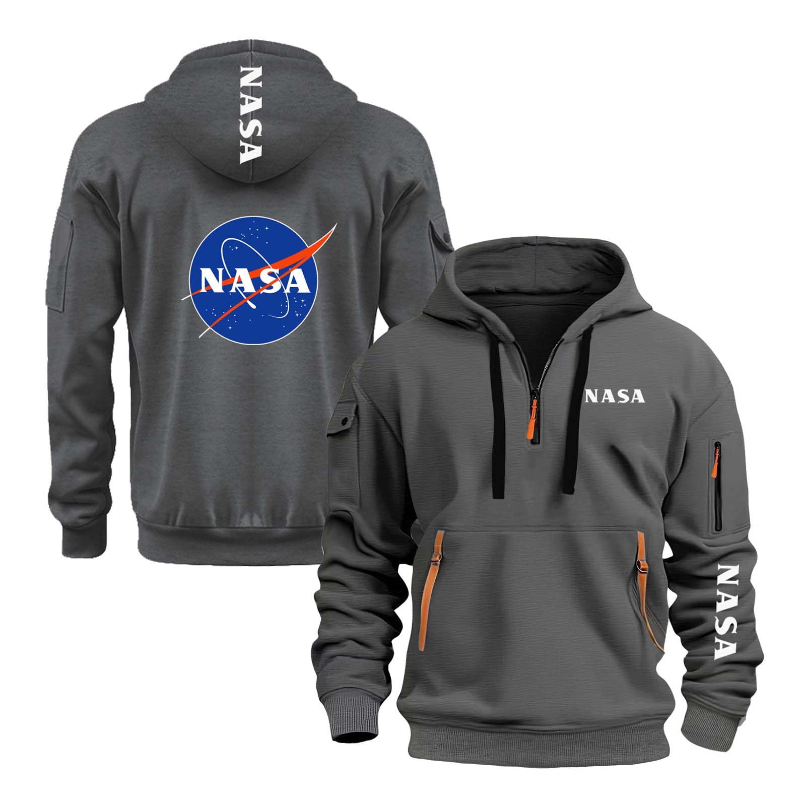 Sweat-Shirts À Capuche Unis pour Hommes Style NASA Pulls Hauts Manteaux Printemps Et d'automne Manches