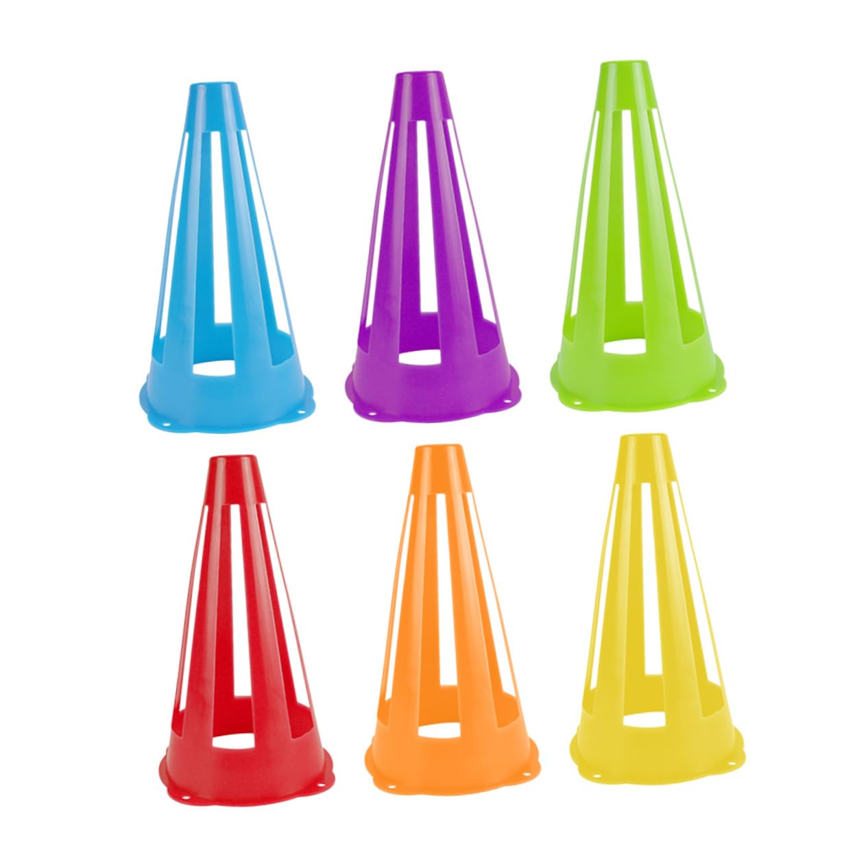 PAMINGONO 6Pcs Soccer Training Cones Wind Proof Marker Cones for Roller Skating and Football Drills Durable Obstacles for Agility and Footwork Practice
