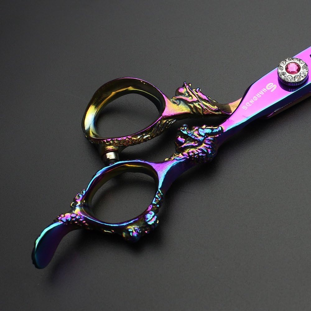 5,5 pollici 6 pollici viola parrucchiere forbici professionali da parrucchiere Barber hand-cutting e sfoltire