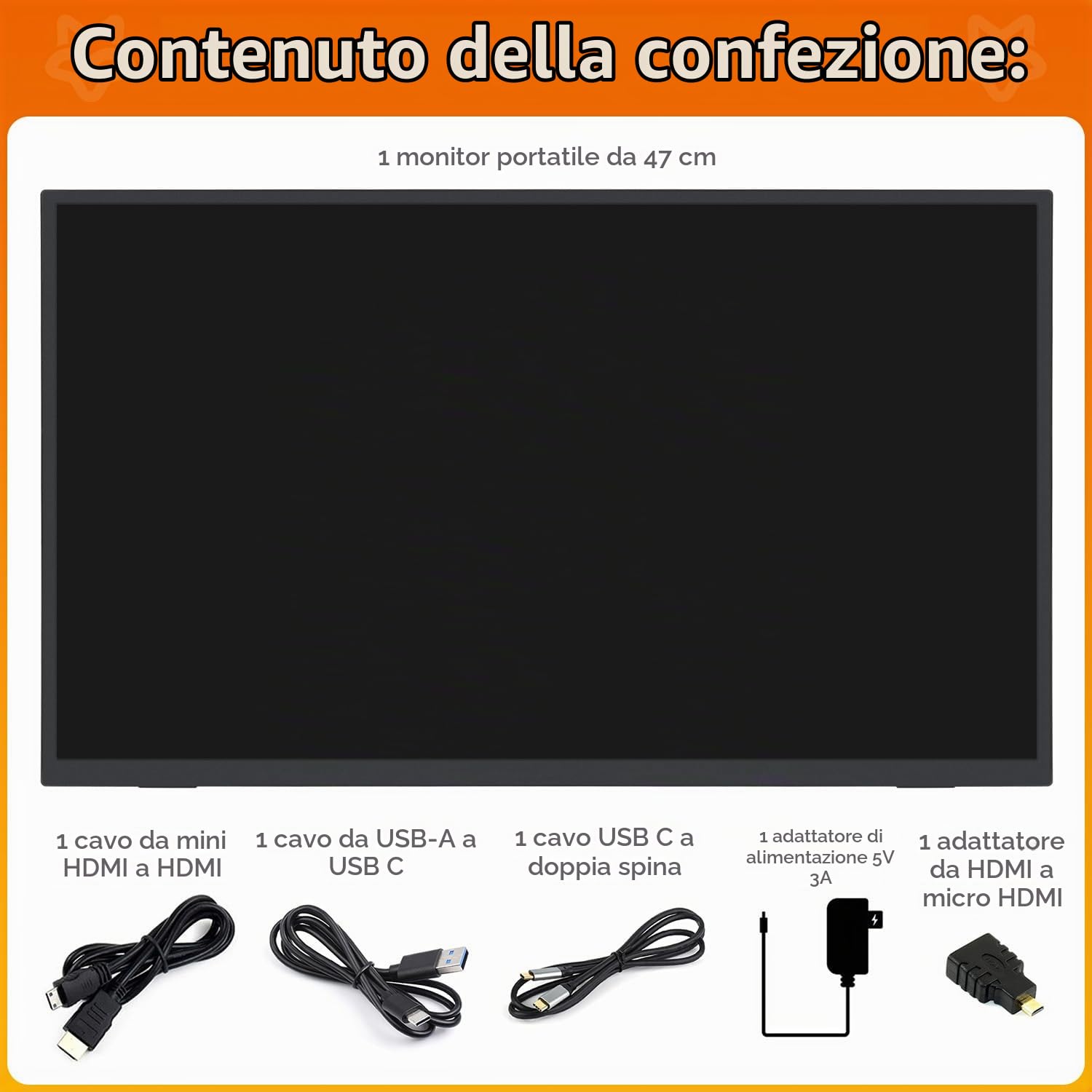 LUCKFOX 18.5" Portable Monitor with Stand - Plug and Play Ultra Thin/Light USB-C HDMI Second Monitor 1080P FHD 178° Viewing 120Hz Dual-Track HiFi Speaker for Raspberry Pi/Jetson/PC/Game Console/Phone