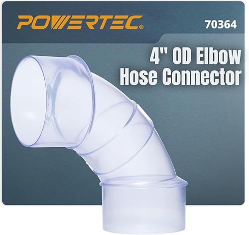 Miniatura 12 de POWERTEC 70343 Perchas para manguera y tubería de recolección de polvo de 4 pulgadas, paquete de 5