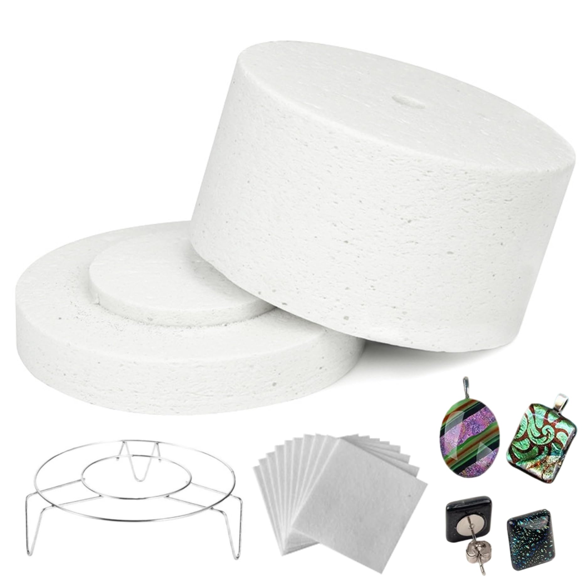 22 Teile/Satz Mikrowellenofen 7, 7 x 4, 3 Zoll Mini-Ofen mit 10 Blechen und Dichtungen für Töpferei, Glasschmelzen, Schmuck-DIY-Kunsthandwerk
