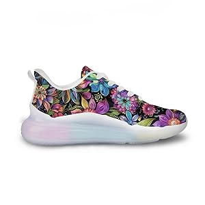 Amazon.com | Fuxowvby Women's Floral Print Sneakers Blossom