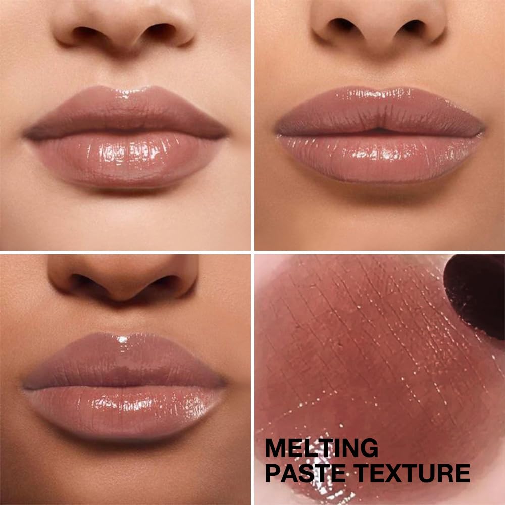 2Pcs Black & Pink Honey Tinted Lip Stain Lip Balm Lip Gloss Lipstick, Sheer Hydrating Lip Stains Tint, Moisturizing Lip Color for All Skin Tones, Nourishing Lip Balm with Natural Black Cherry