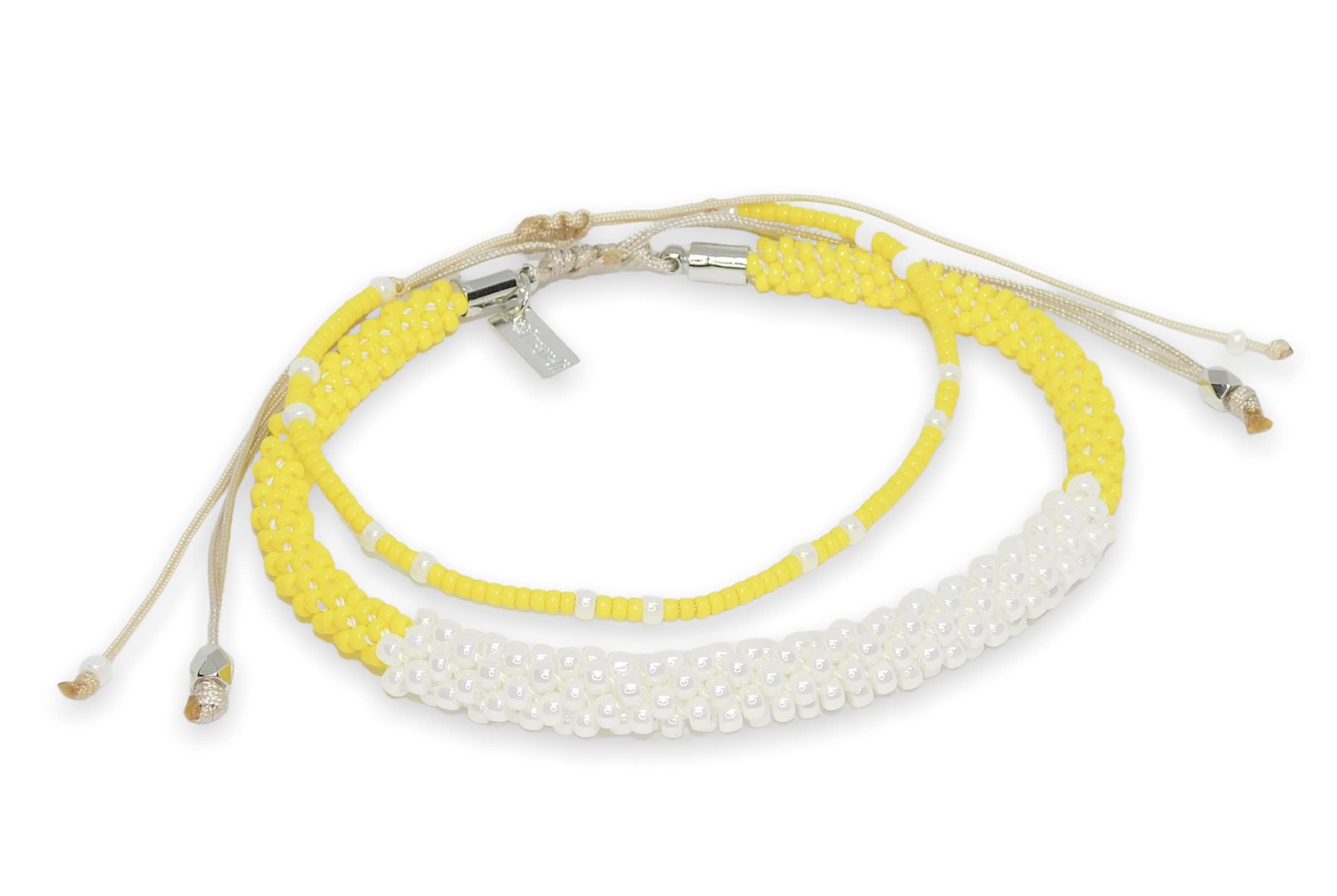 Franeli Handmade Kumihimo Beaded Bracelet set