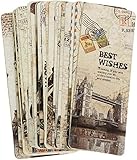 Contenuto della confezione: il set include 30 cartoline vintage europee con scene di viaggio uniche che fungono anche da segnalibri e blocchi per appunti per un uso versatile