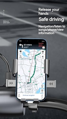 Miniatura 2 de Soporte para teléfono celular Soporte de clip móvil flexible Bloqueo rápido Soporte de teléfono para bicicleta Bicicleta Motocicleta (manillar negro)