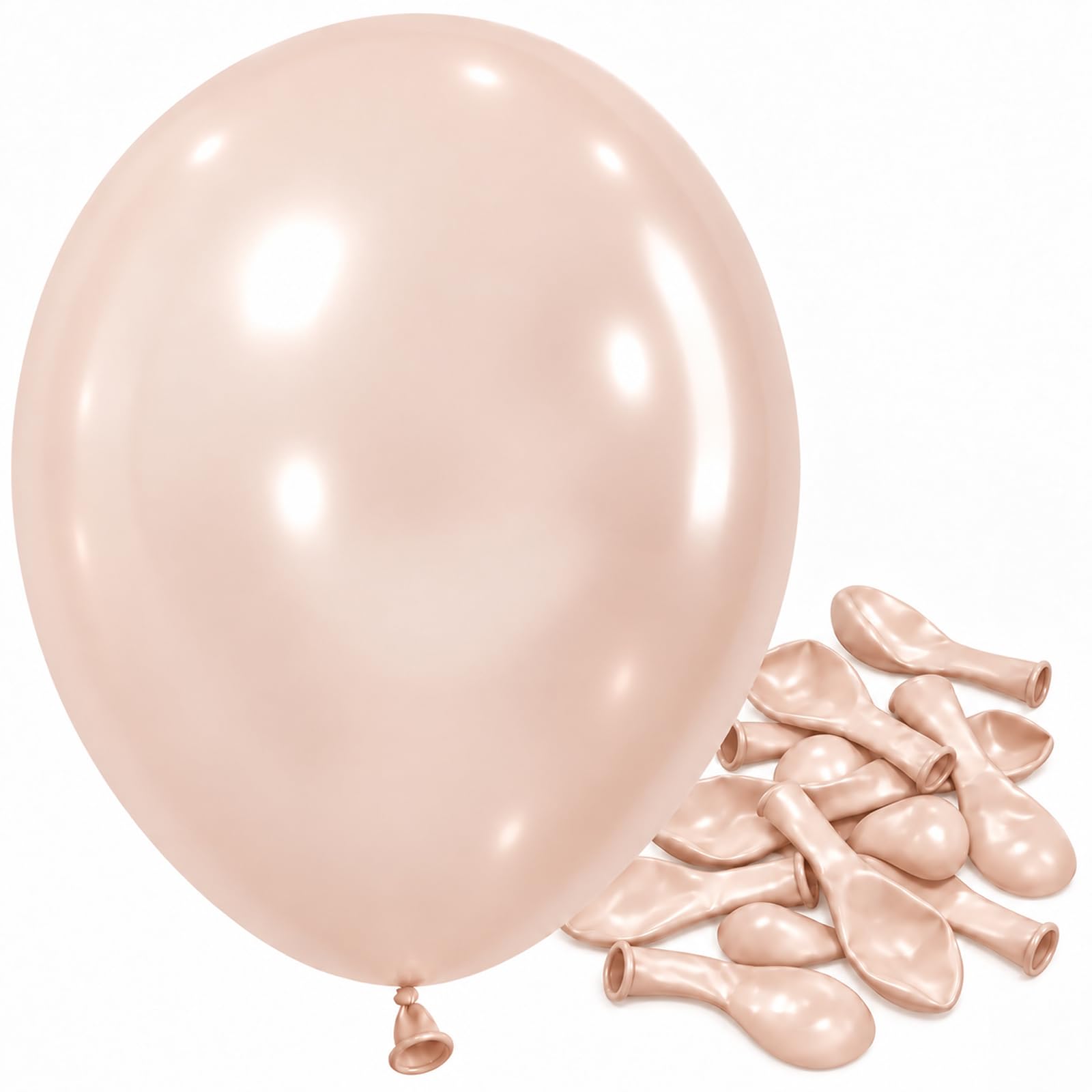 Jobkoo Nude Balloons 5 Inch, Mini Small Retro Beige Apricot Neutral Balloon โ image 1