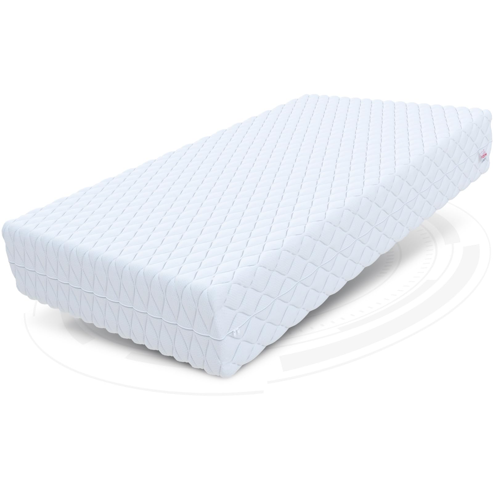 FDM LAVAL MAX Materasso una Piazza e Mezza 120x200 cm Alto 26 cm Materasso a Molle Insacchettate Grado di Rigidità H3 H4 Due Lati 7 Zone di Comfort Strato di Cocò OEKO-TEX Anallergic