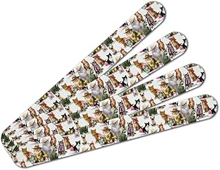 Cats Kittens in Hats Pattern Double-Sided Nail File Emery Board Set 4 Pack