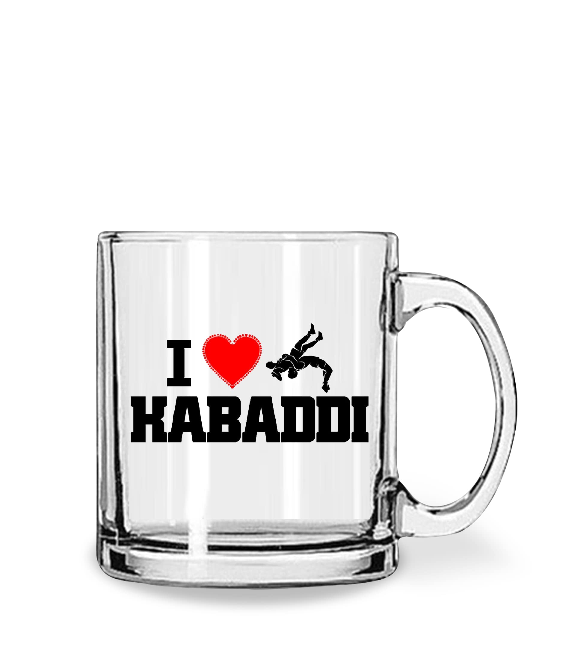 WHATS YOUR KICK - I Love Kabaddi Printed Clear Glass Coffee Cup & Mug - Glass Cup | Gift for Girl Friend | Boy Friend Gift | Mother Gift | Father Gift | Best Gift - D47 (B0BQCCYWLB) Amazon Price History, Amazon Price Tracker