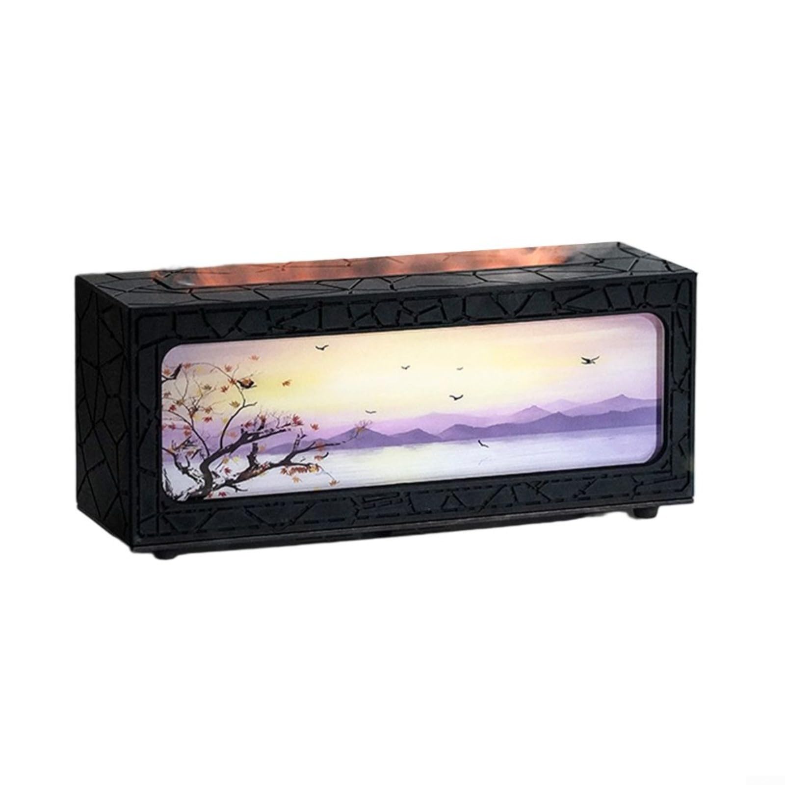 Diffuseur d'arômes de flamme anti air sec avec humidificateur USB 3 vitesses pour la chambre