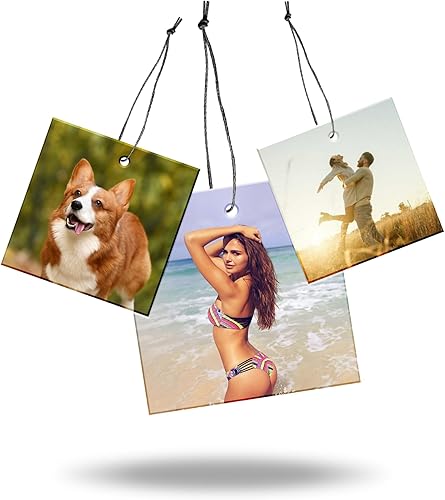 Vista 37 de Ambientadores personalizados con imagen – Ambientador personalizado para coche con cara divertida – Ambientador de aire personalizado para colgar