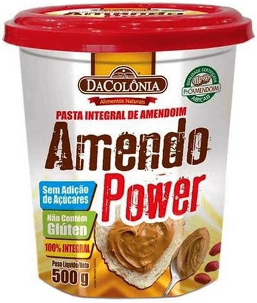 DaColônia Amendopower - Pasta De Amendoim Integral, Zero, 500G