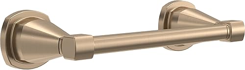 Delta Stryke 77655-CZ - Portarrollos de papel higiénico de bronce champán para organización y almacenamiento de papel higiénico giratorio para baño,