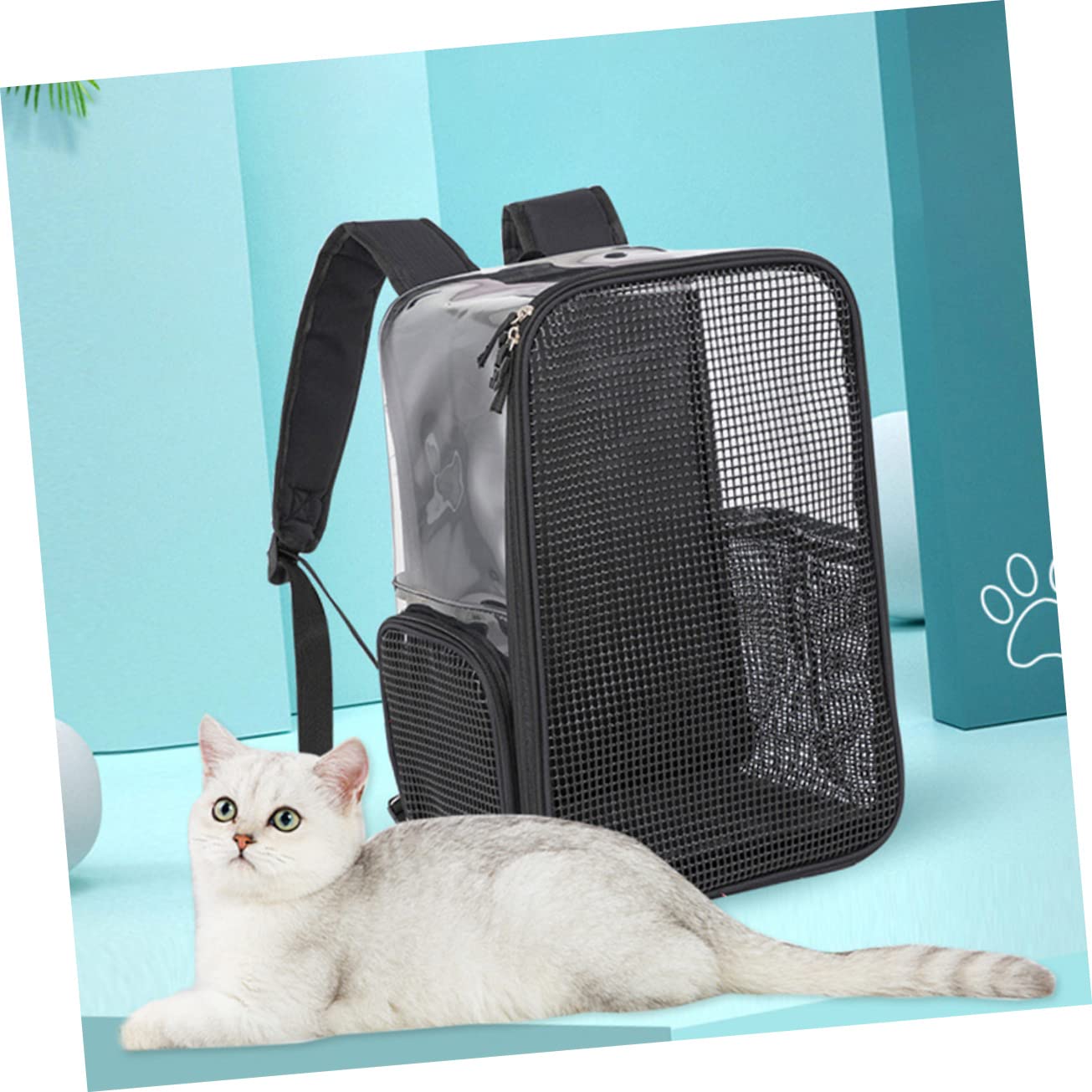 Abaodam Zaino Trasportino per Gatti in Borsa da Viaggio Traspiranti per Animali Domestici per Escursioni all Aperto e Viaggi Brevi