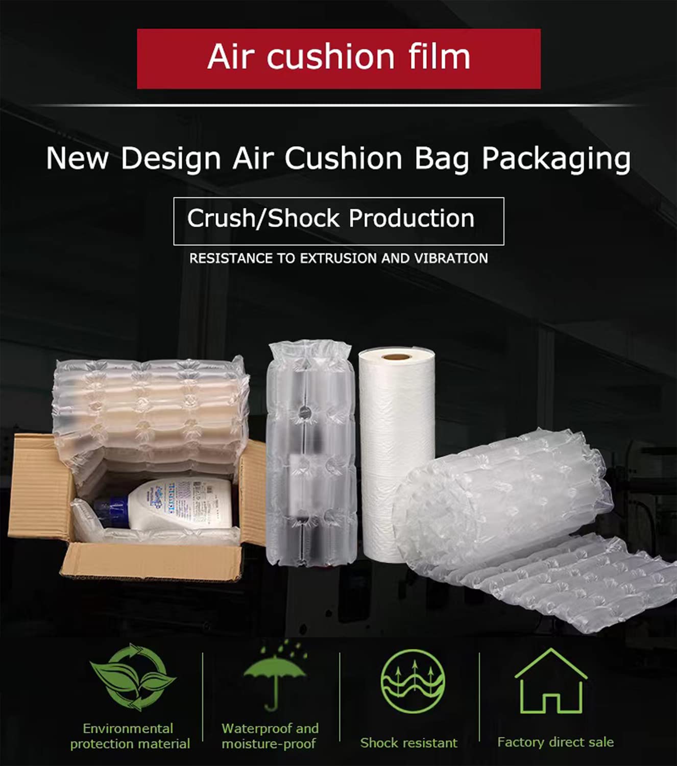 Lot de 4 rouleaux de film à bulles d'air PK004 - 299,9 x 39,9 x 25,4 cm - Fonctionne avec la machine à coussin d'air T8/T30