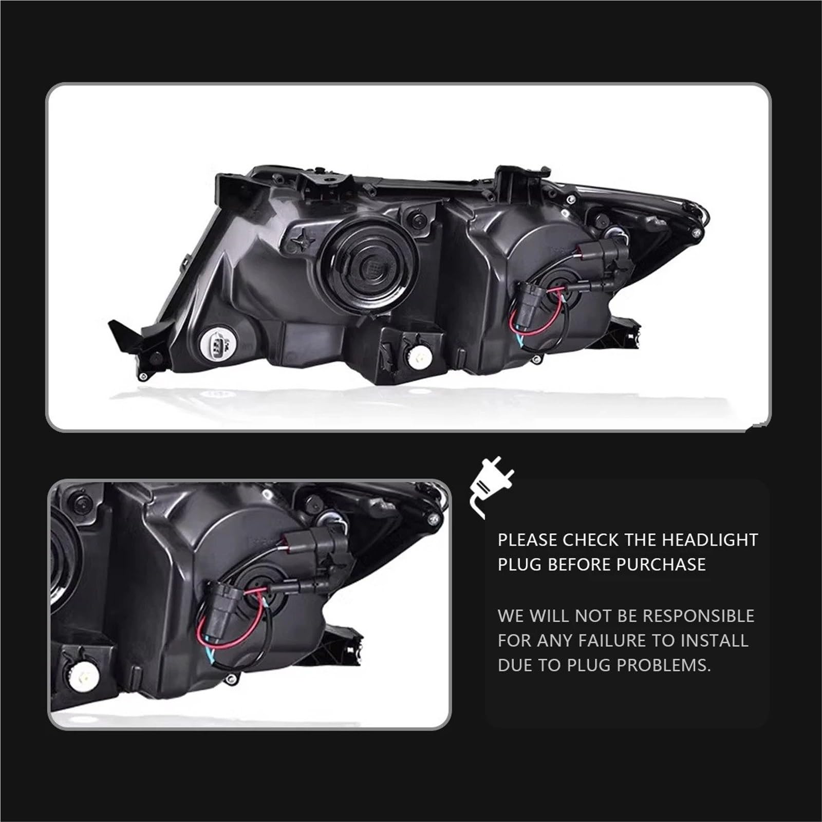 Faro Anteriore per Toyota Harrier Venza 2009-2013 Faro proiettore Faro Luce Diurna Accessori automobilistici Luce Auto Gruppo Faro Auto