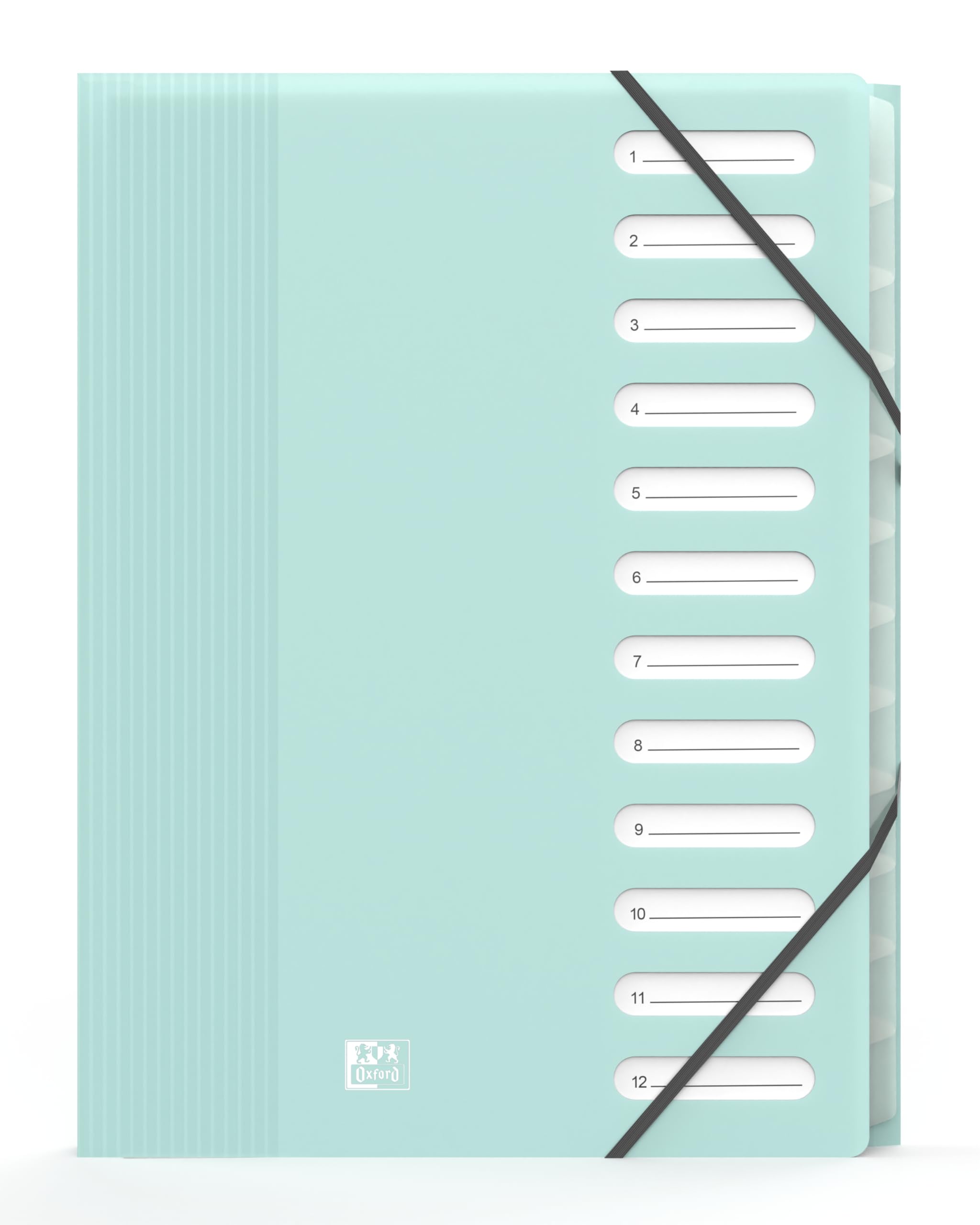 Oxford School Life Standard File A4 12 Position Polypropylene Cover Pastel Blue