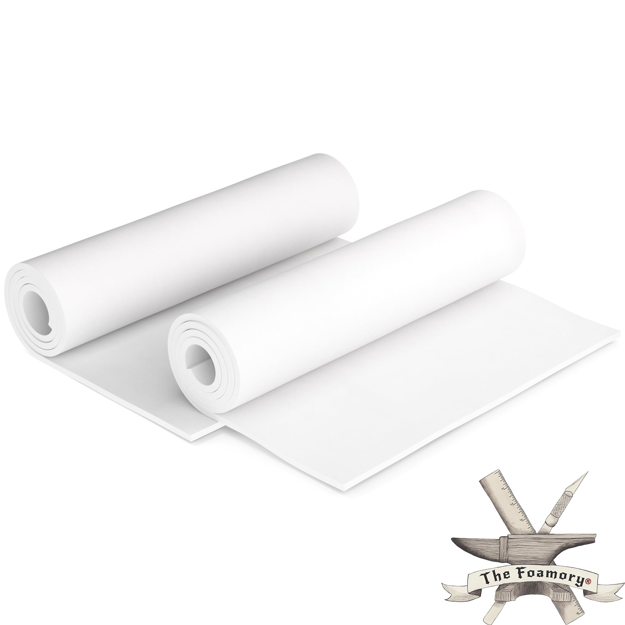2-Pack Shape Retention EVA Cosplay Foam - 5mm Thick (White) 14x39 inch High Density EVA Craft Foam Sheets - Premium 85 kg/m3 Heat Shape Material for