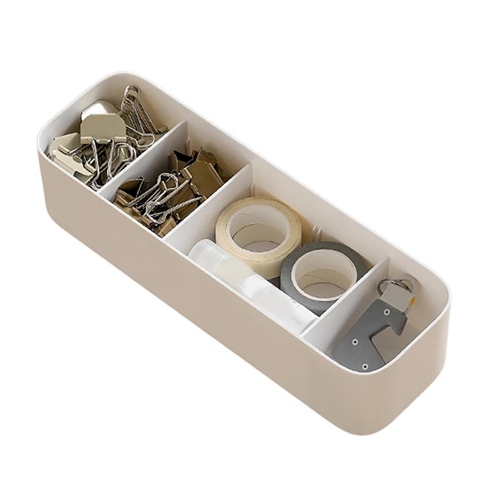 Glifora Drawer Storage Box - with Removable Partition Panel Container, Stackable Space Saving Storage Bin for Household