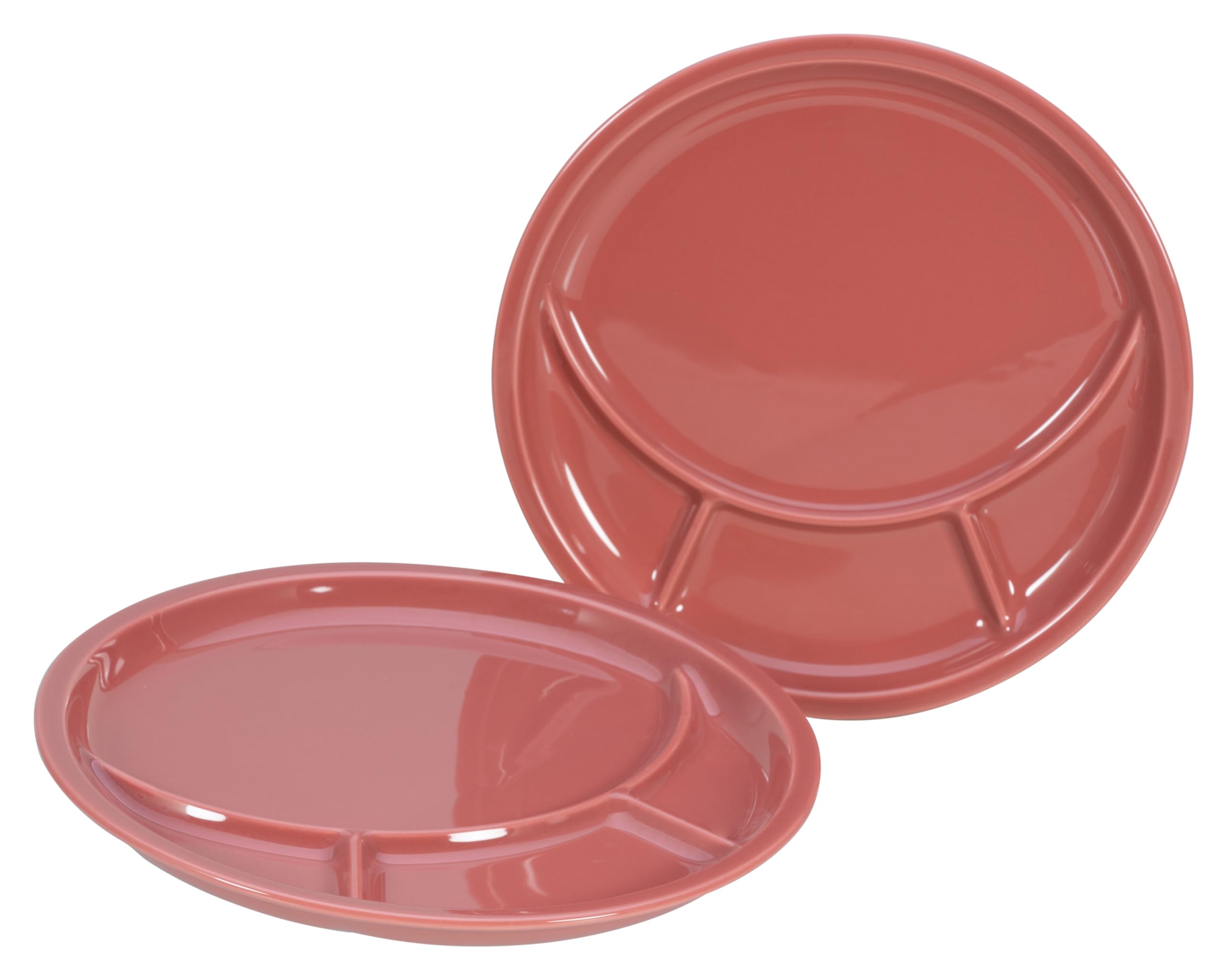 Creatable, 22925 Série Universal Lot de 4 assiettes à fondue en porcelaine pour 4 personnes Rouge Fabriqué en Pologne