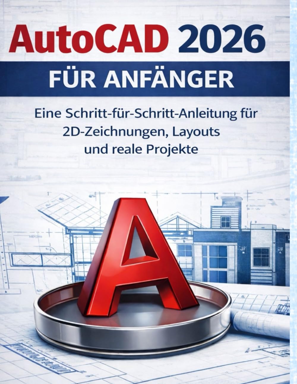 AUTOCAD 2026 FÜR ANFÄNGER: Eine Schritt-für-Schritt-Anleitung für 2D-Zeichnungen, Layouts und reale Projekte