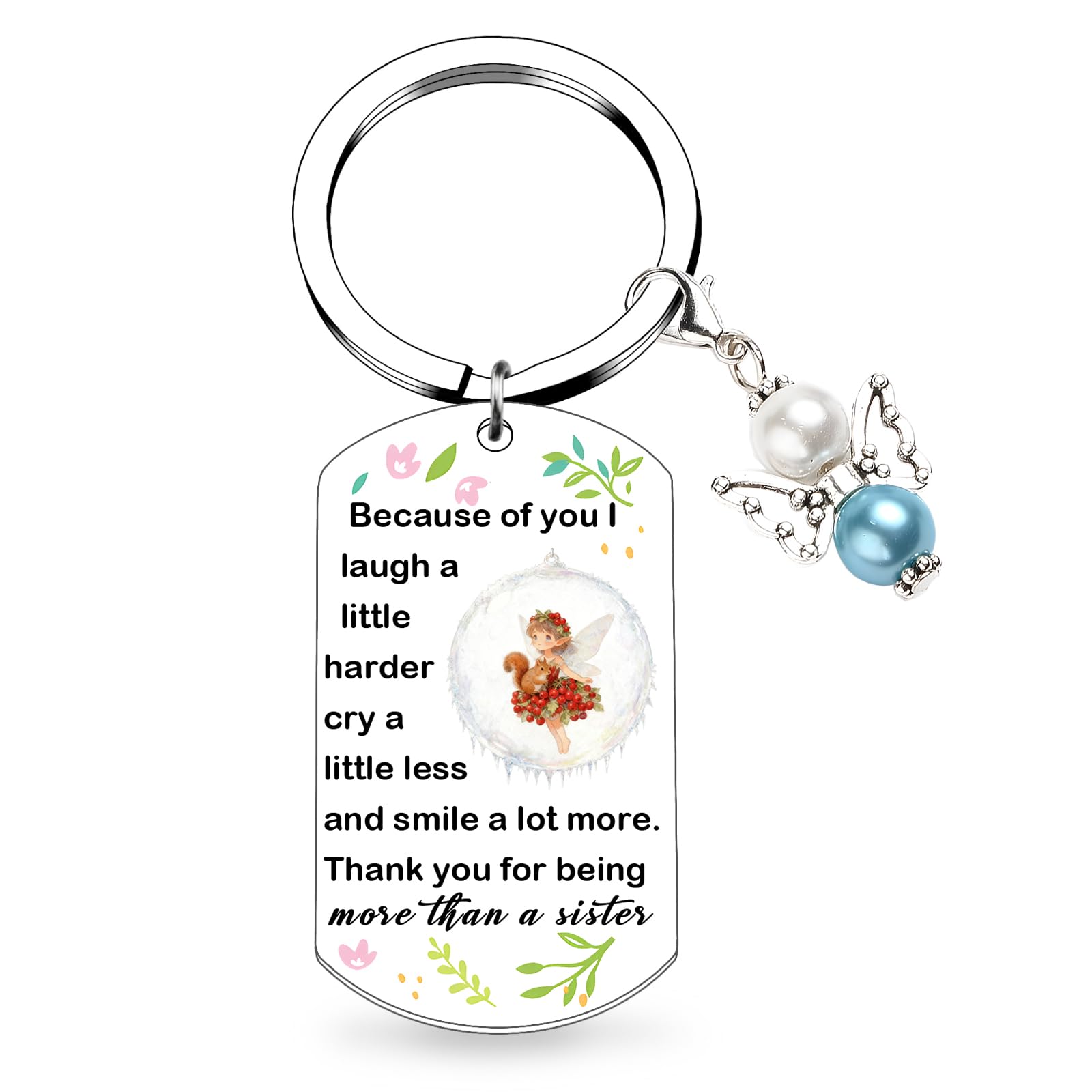 QuLuvaeri Friend Keychain Gifts Funny Keyring Gift Presents Cute Friendship Gifts for Best Friend Long Distance Good Special Friends