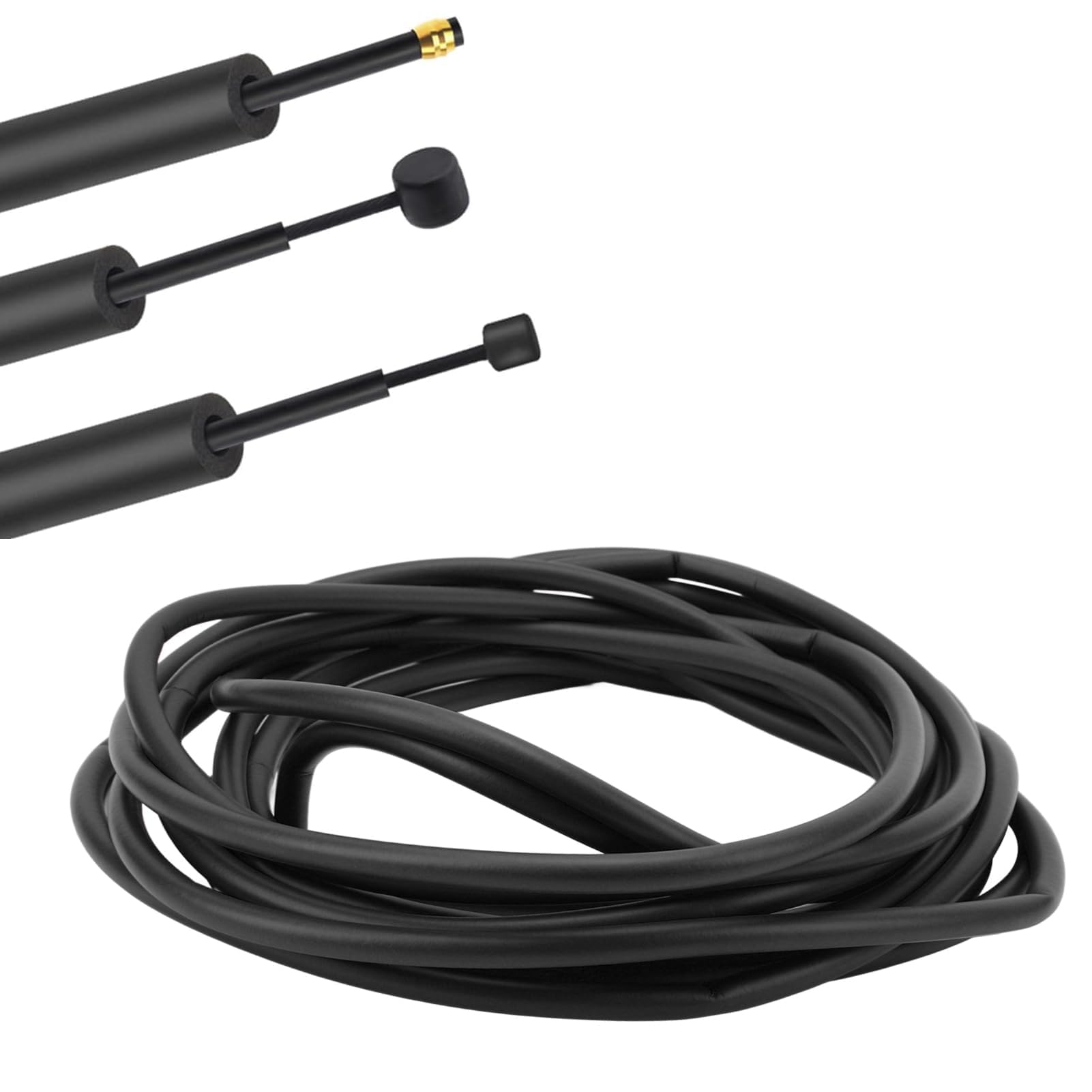 HERCHR 10m Cable Housing Damper, 6mm / 0.2in Outer Diameter Bike Frame Internal Housing Damper Foam Sleeve Hose Bicycle Brake Cable Sleeve Variable Speed Bike Shift/Brake/Hydraulic Tube (Black)