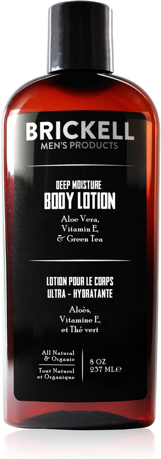 Brickell Men’s Deep Moisture bodylotion voor mannen – Natuurlijk en organisch (geurend, 237 ml)