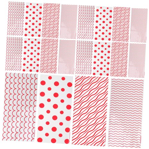 BELLIFFY 素材製 透明 袋 赤色種 各クッキー包装用 ディ用 耐久ス 包装袋