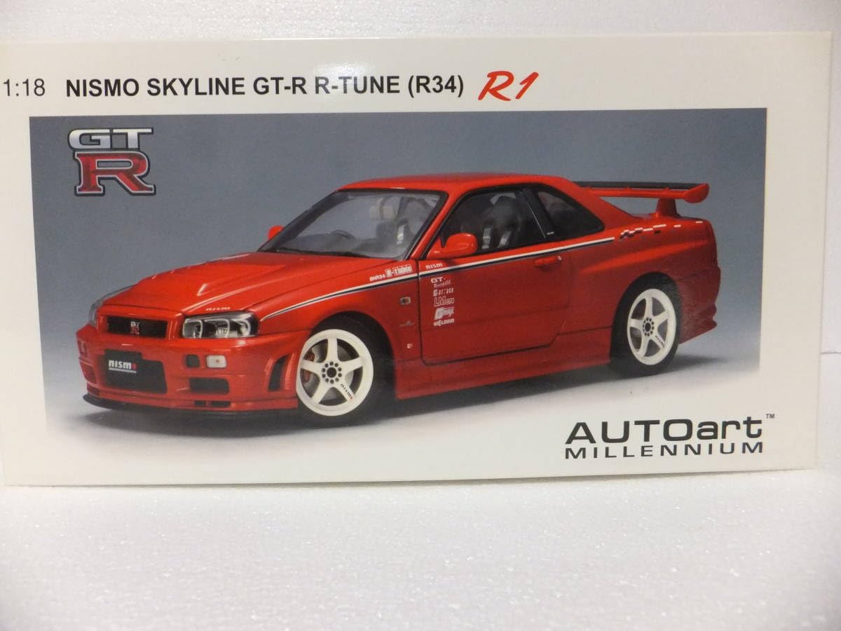 オートアート ニスモ スカイライン GT-R R-TUNE R34 R1 Amazon | 1/18 オートアート NISMO SKYLINE GT-R R-TUNE R34 R1