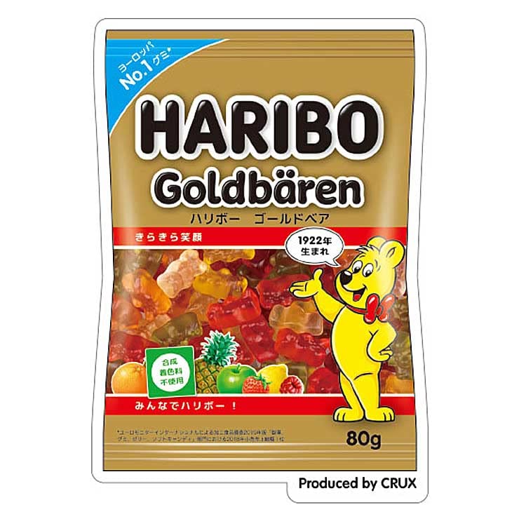 Amazon.co.jp: クラックス ハリボー デコペタステッカー ゴールドベア