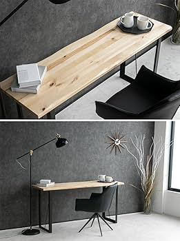 シンプルデスク デスク 無垢材 【幅85×奥45cm】 ブラウン 組み立て式 シンプルデスク(平机・ブラウン・パソコンデスク・ワークデスク