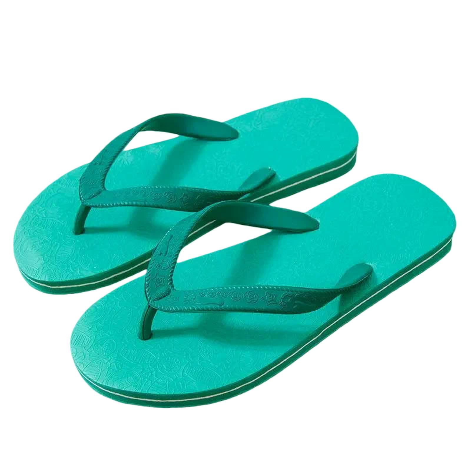 ZSLFCBD Summer Slippers Women Slipper Bathroom Flip Flops Slides Clappers Casual Price Fashion Adult Trend Eva Shoe-green -37-38