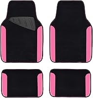 Vista 19 de CAR PASS Alfombrilla impermeable para automóvil, alfombrillas universales para automóvil con almohadilla para el talón del conductor, alfombra