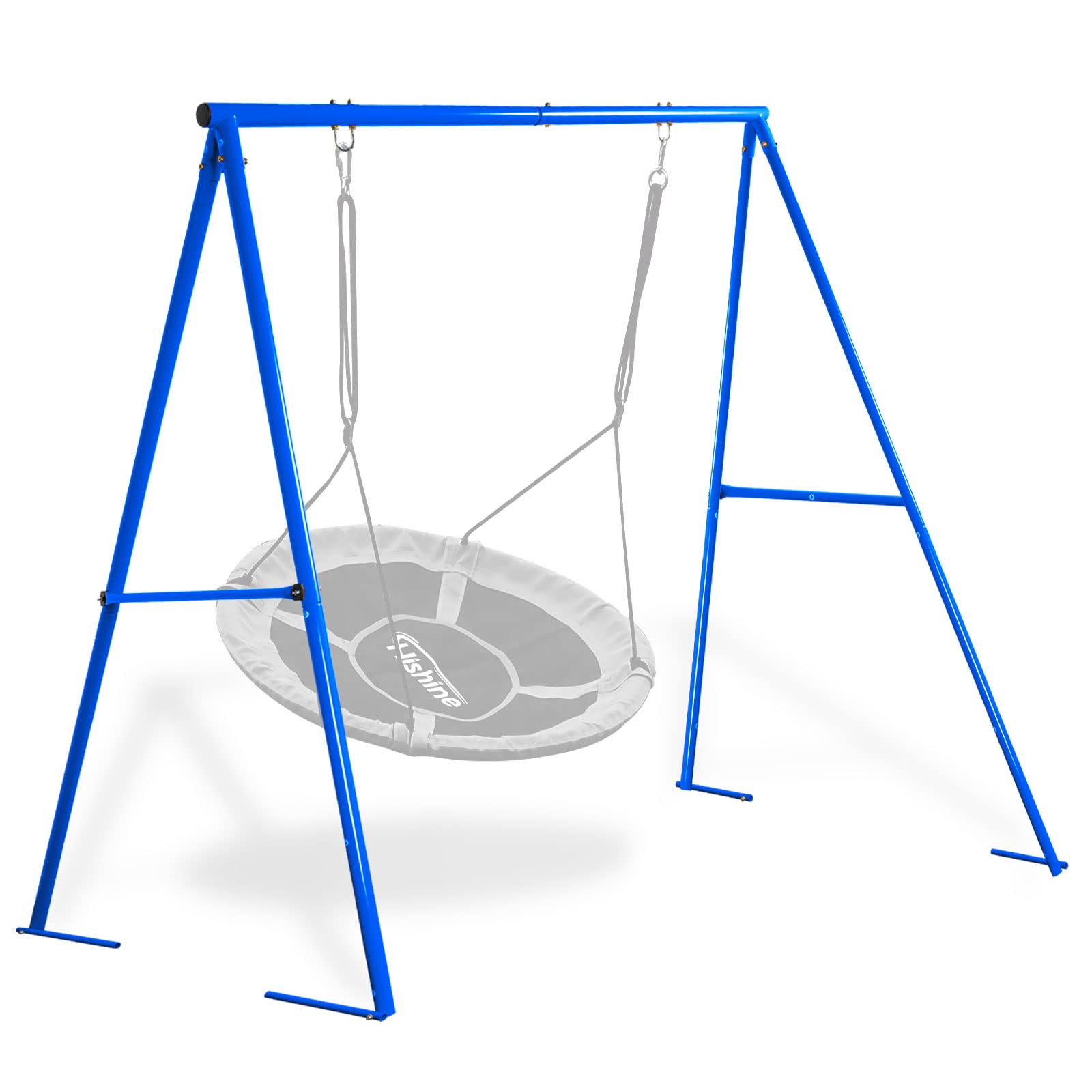 550lbs Swing Stand A Frame Heavy Duty, 71” Height Full Metal Swing Frame,Anti-Rust and All Weather Resistance,Suit Saucer Swing,Swing Chair for Kids in Backyard,Outdoor(Blue Frame Without Swing)