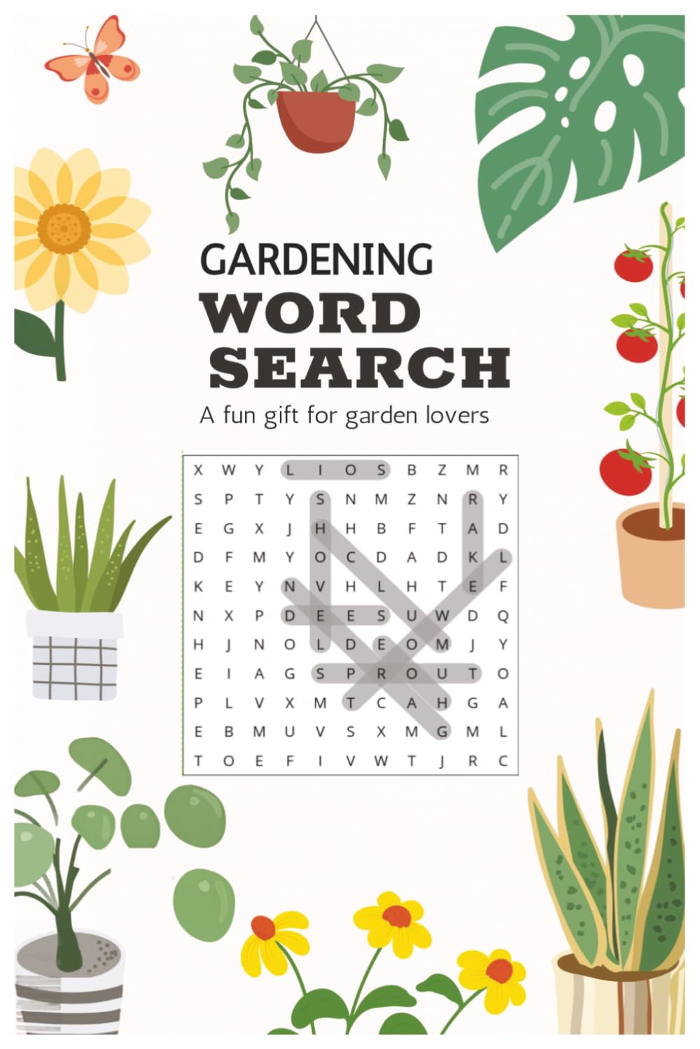 Gardening word search puzzle book: Word searches with Easy to Read Print about Gardening, Flower Garden, Vegetable Gardening, and More | 6x9, 110 ... for Vacations, Holiday or Free Times
