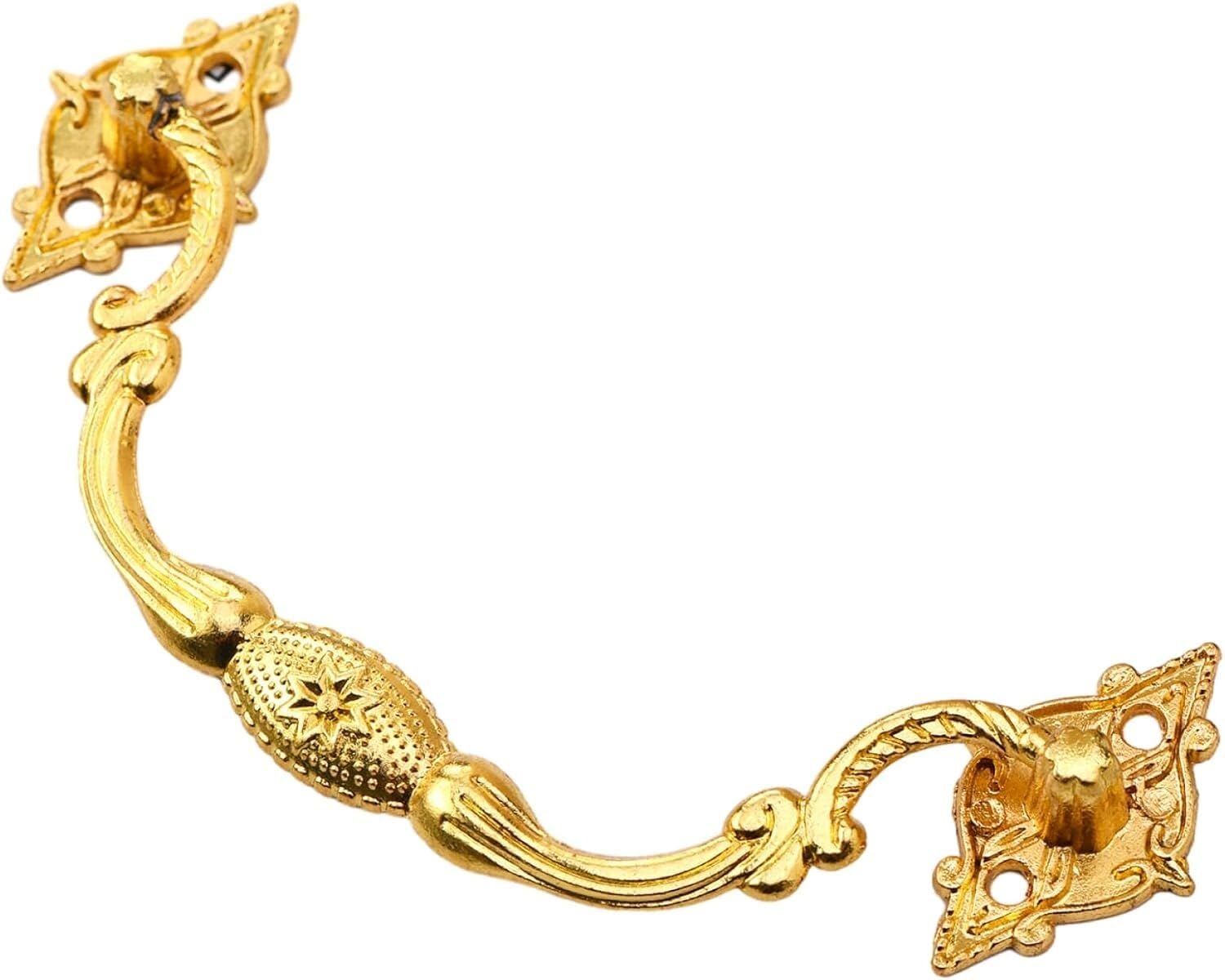 Tnbccxn Small Gold Cabinet Handles, Cabinet Handles,Hardware Eight-Star Jewelry Box Handle(Large Gold)(Small Gold)