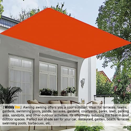 Toldo vela rectangular 2x4.5m toldo para patio exterior de poliéster resistente 3