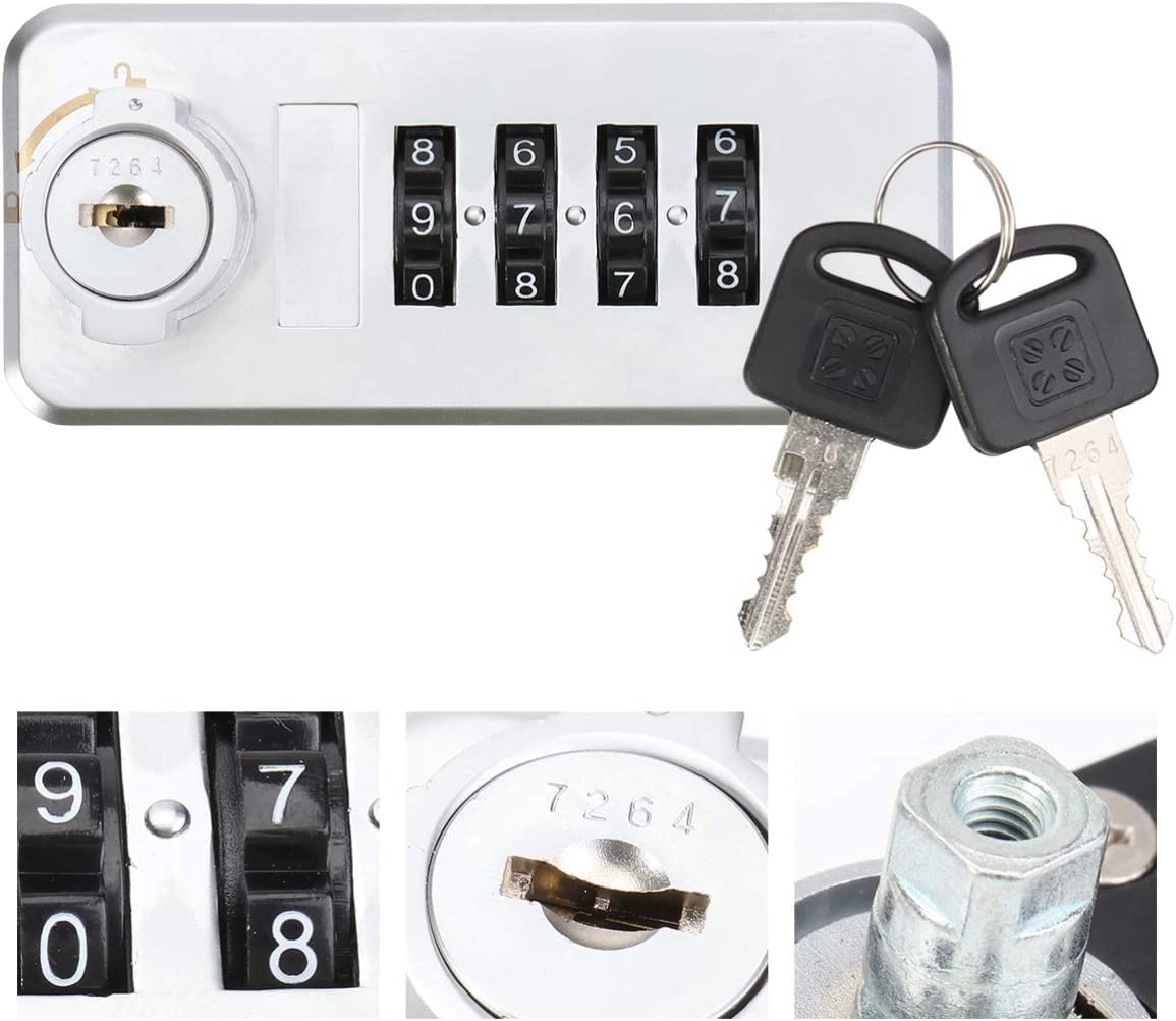 Candado con cerradura de combinación, cerradura codificada for equipaje, candado con código, dial de metal for exteriores, candado for candado, cajón, leva, dígitos, escuela fija con casillero, puerta