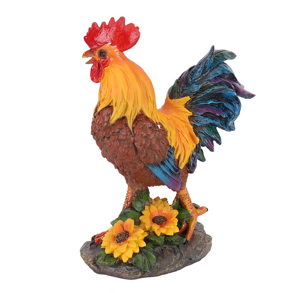 Kuuleyn Statue e Sculture di Gallo, Statua Decorativa per Esterni di Gallo in Piedi, Scultura Arte Artigianato Ornamento, Decorazione del Giardino del Cortile di casa
