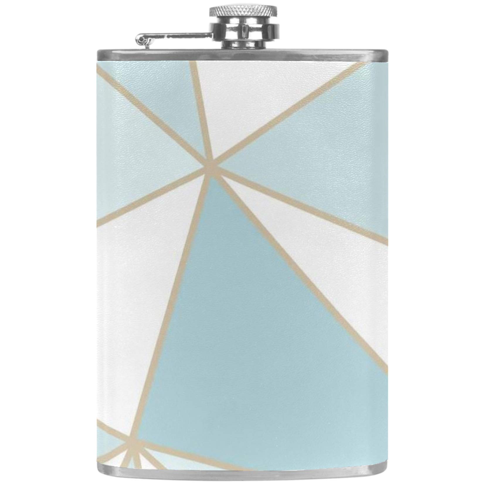 Advantage-Wallpaper Hip Flask for Liquor Matte Black 8 Oz Stainless Steel Leakproof with Funnel, Great Gift Idea Flask