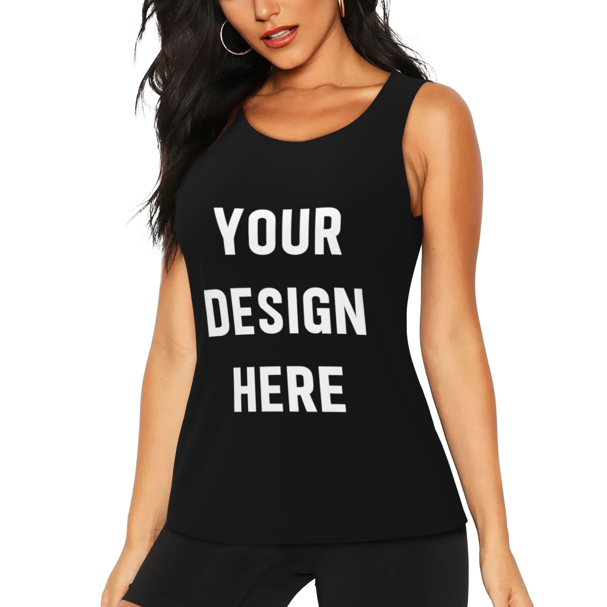Custom Tank Top Design Personalized Sleeveless Shirt Your Own Pictures Front Back Photo Text Gifts Gym for Wife Mom Girls
