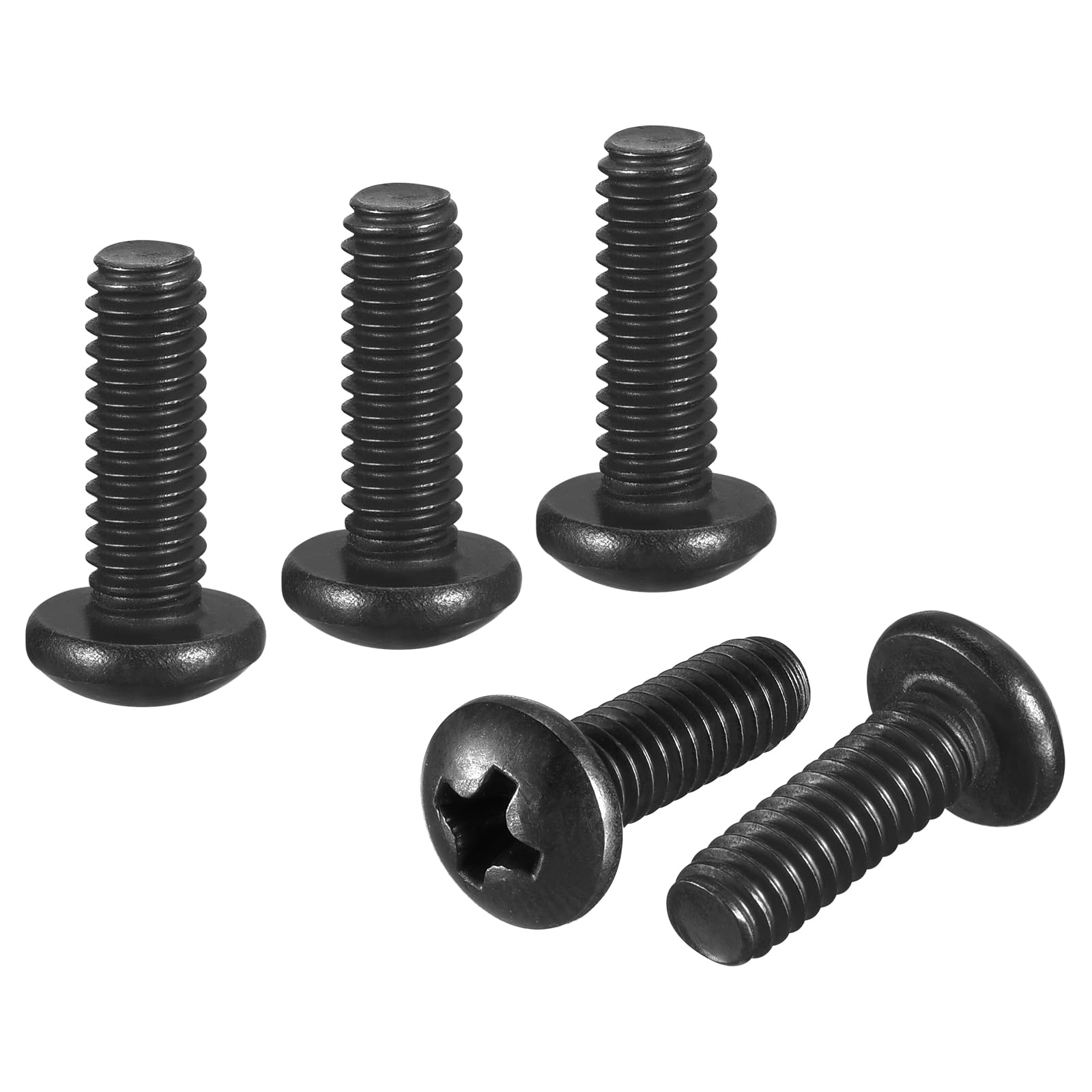 DTGN #8-32x1/2" Pan Head Machine Screws - 100pcs - Good for Machinery - 304 Stainless Steel Phillips Machine Screws Bolts - Black
